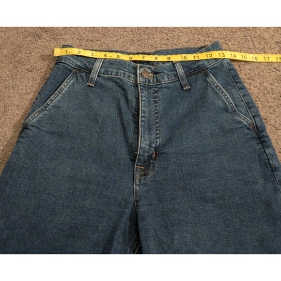J.Crew 10" Highest Rise Wide Leg Crop Blue Denim Jeans L5516 Women's 27 - Picture 5 of 6